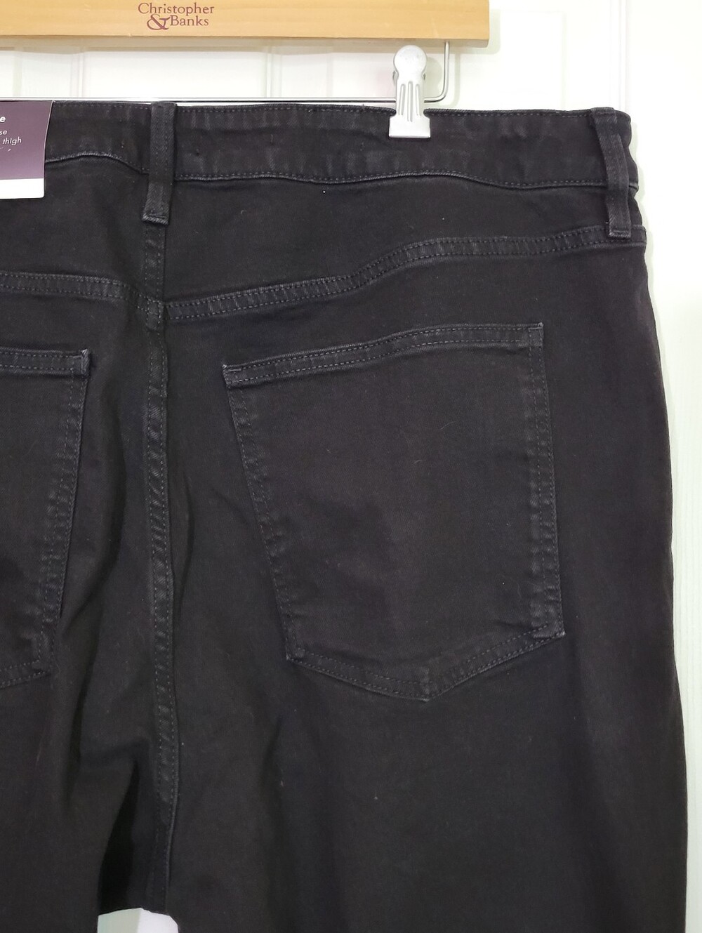 NWT Ava & Viv Black High Rise Flare Jeans Denim Plus Size 22 - Picture 11 of 13
